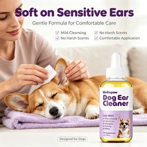<span class=keywords><strong>Gotas</strong></span> Naturales a Base de Hierbas para Oídos de Perro en Oferta, con Aloe Vera, Manzanilla y Complejo de Vitamina E, Alivian la Irritación del Oído, Suavizan la Descarga Crosta en el Oído - Product Image 6