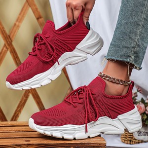 <span class=keywords><strong>รองเท้า</strong></span>วิ่งตาข่ายถักแบบผูกเชือกสำหรับผู้หญิง, <span class=keywords><strong>รองเท้า</strong></span>วิ่งน้ำหนักเบาระบายอากาศได้ดีสวมใส่สบายสำหรับคู่รักทำกิจกรรมกลางแจ้ง - Product Image 2