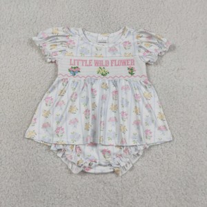 Nuevo Estilo de Camiseta de Manga Corta para Bebés Niñas, Bordado con Flores y la Frase 'Daddy's Girl' - Product Image 3