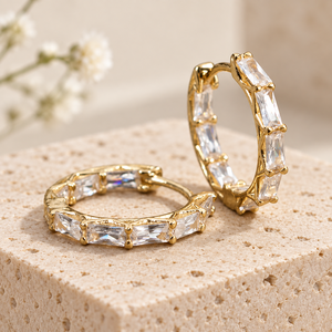 Orecchini a Cerchio Geometrici Combinati per Donne, Design Minimalista alla Moda, Accessori per Orecchie per Uso Quotidiano Estivo - Product Image 3