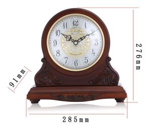 Wooden Table <strong>Clock</strong> Solid Wood Battery Operated Silent Mantle <strong>Clock</strong> for Living Room, Fireplace, Office, Desk, Shelf &amp; Home Decor - Product Image 4