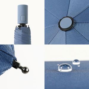 Parapluie de voyage pour adultes avec logo personnalisé imprimé, parapluie moderne entièrement automatique à trois plis, parapluie de soleil et de pluie, parapluie de golf - Product Image 3