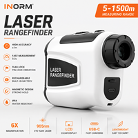 Télémètre laser de golf INORM LAB 2000 2000m, optique 6X, compensation de pente, batterie lithium intégrée 750mAh, écran LCD pour la chasse
