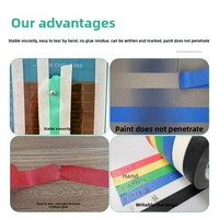 Ruban de masquage en papier coloré, adhésif thermofusible, facilement déchirable, surface inscriptible, haute viscosité, sans résidu, qualité ingénieur, pour bricolage