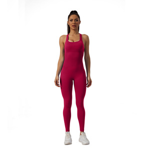 Combinaison de contrôle du ventre de levage des fesses bleues pour femmes sans couture Onesie Gym Yoga Wear Spandex/Nylon respirant et confortable - Product Image 6