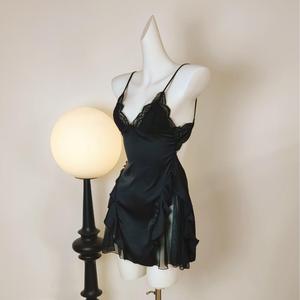 ชุดชั้นในเซ็กซี่สำหรับผู้หญิงชุดนอนปักลายลูกไม้โปร่งใส - Product Image 4