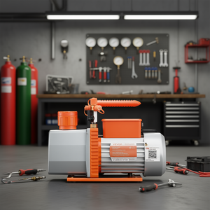 Bomba de Vacío de Paletas Rotativas de Dos Etapas Vevor 7 CFM 3/4 HP para Mantenimiento de Aire Acondicionado HVAC, Aceite Incluido - Product Image 2
