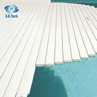 Couverture de piscine pliable Water Crown pour piscines hors sol, spas, villas, hôtels et complexes hôteliers, imperméable, résistante aux UV, écologique et anti-poussière