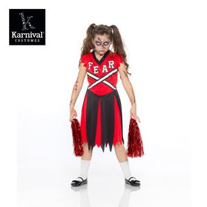 ODM vente entière Halloween pom-pom girl Cosplay <span class=keywords><strong>Costume</strong></span> pour filles <span class=keywords><strong>Zombie</strong></span> peur Leader <span class=keywords><strong>Costume</strong></span> de scène pour enfants - Product Image 2
