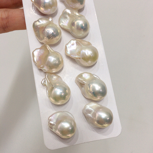 Hạt ngọc trai nước ngọt tự nhiên hình baroque trắng SHDIYAYUN 13-15mm, làm thủ công, kích thước lớn - Product Image 4