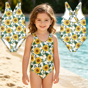 Maillots <span class=keywords><strong>de</strong></span> <span class=keywords><strong>bain</strong></span> <span class=keywords><strong>de</strong></span> plage en gros pour adolescentes, production en masse, avec imprimé floral hawaïen, sans manches, pour filles <span class=keywords><strong>de</strong></span> 0 à 16 <span class=keywords><strong>ans</strong></span>, bikini - Product Image 1