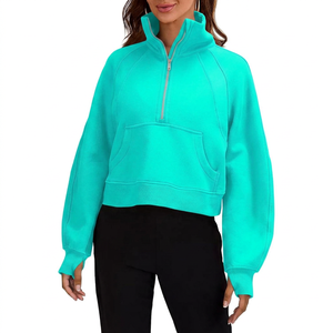 Sweat-shirts pour femmes de style nouveau, de haute qualité, pour l'hiver, avec logo personnalisé imprimé sur le devant, 100% coton, vente en gros, coupe classique - Product Image 3