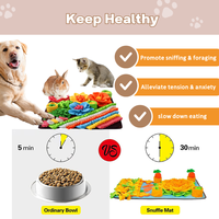Tapis interactif en peluche pour chien, distributeur de friandises à alimentation lente, jeu de cache-cache et tapis olfactif pour l'entraînement