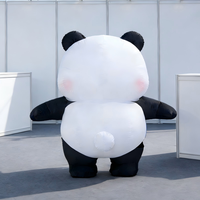 Ours gonflable mobile GAUSS, Panda de dessin animé multicolore, impression par transfert thermique, imperméable, durable, 6-8 pieds, installation facile, publicitaire