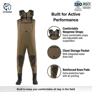 Vente flash : Waders unisexes imperméables en <span class=keywords><strong>néoprène</strong></span> 4 mm avec bottes en caoutchouc vulcanisé, durables pour la pêche à la mouche et les activités de plein air - Product Image 3