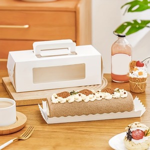 Scatola Espositiva Trasparente in PET per Dolciumi, Scatola di Carta Bianca con Finestra per Cioccolatini, Tartufi e Biscotti, Disponibile in Varie Misure - Product Image 1