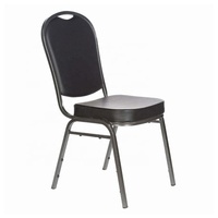 Chaises de banquet modernes et durables en acier inoxydable, multi-usages, pour hôtels et restaurants, confortables, peu encombrantes et empilables