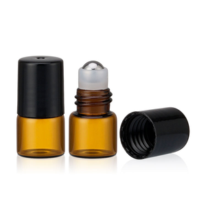 Flacons à bille en verre miniatures rechargeables de 1 ml pour huiles essentielles, parfums et cosmétiques - Product Image 3