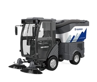 Balayeuse autoportée 100 % électrique pour le nettoyage des rues et allées avec boîte de vitesses, bac à déchets de 750 L, garantie 1 an - État neuf