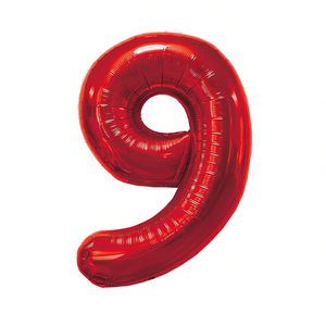 Ballon en aluminium numéro 9 pour fête, 100 cm, décorations de fête d'anniversaire métalliques pour enfants - Product Image 2