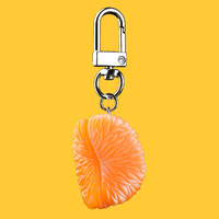 Porte-clés en PVC 3D imitation réaliste, orange, fraise, porte-clés, accessoires de sac pour filles mignonnes, porte-clés en forme de fraise
