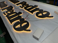Enseigne lumineuse 3D personnalisée à LED rétroéclairée, lettres en métal, logo illuminé pour extérieur, bâtiment commercial, bar, devanture de magasin, mur