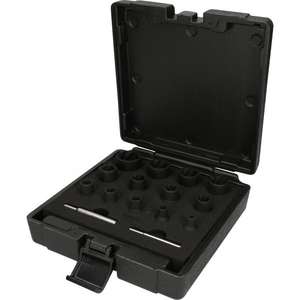 KS TOOLS - 913.1460 1/4''+1/2'' spiral-profile <b>socket</b> set (15 pcs) - EAN 4042146225349 <b>IMPACT</b> <b>SOCKETS</b> AND ACCESSORIES - Product Image 1