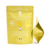 Sachet Doypack Personnalisé en Mylar Mat Refermable avec Fermeture Éclair pour Galets de Douche, Bombes de Bain Effervescentes et Soins Personnels