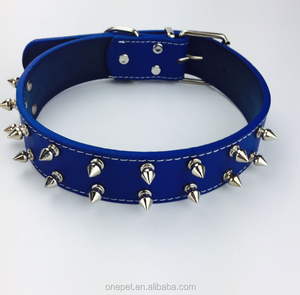 <span class=keywords><strong>Collar</strong></span> de perro de cuero personalizado con remaches anchos con tachuelas, elegantes características tácticas clásicas para gatos - Product Image 3
