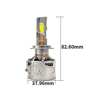 X3 400W 40000LM Phare de <span class=keywords><strong>voiture</strong></span> à LED H1 H3 H7 H11HB4 H4 6000K Pilote externe Économie d'énergie Faisceau haut et bas Canbus 9 tubes en cuivre - Product Image 6