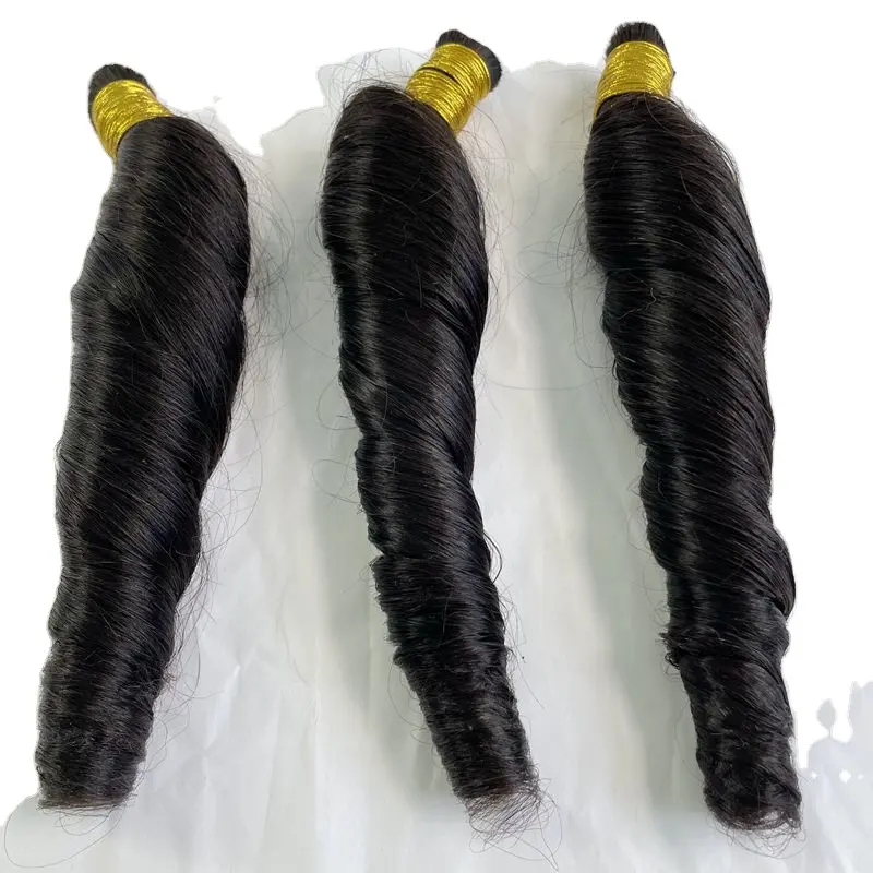 Unverarbeitete Bouncy Fumi Curly Bundles Rohe Jungfrau Brasilia nische Blonde Haar bündel Virgin Hair Bundles Bulk