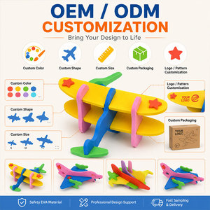 Modèle d'avion durable en mousse EVA écologique, planeur à lancer à la main, jouet volant pour enfants, sport de plein air, jeu parent-enfant, découpe - Product Image 2