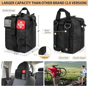 Ngoài trời khẩn cấp Survival kit với Viện trợ đầu tiên, cắm trại Gear & đa-công cụ cho đi bộ đường dài, du lịch, Thiên Tai preparedness - Product Image 2