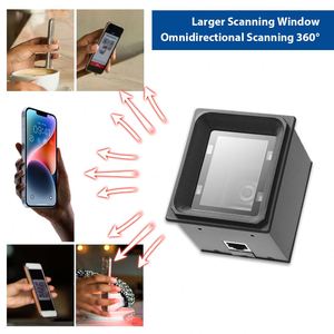 Scanners de codes-barres <span class=keywords><strong>2D</strong></span> à montage fixe pour contrôle d'accès, borne de vente automatique avec Wiegand RS485 RS232 pour vérificateur de prix - Product Image 4
