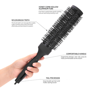 <span class=keywords><strong>Brosse</strong></span> thermique pour cheveux <span class=keywords><strong>en</strong></span> céramique <span class=keywords><strong>ronde</strong></span> extra longue, antistatique, prix de vente <span class=keywords><strong>en</strong></span> gros, couleur personnalisée, marque privée - Product Image 4