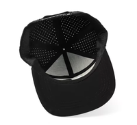 Gorra de Béisbol Personalizada BSCI de Alta Calidad, 7 Paneles, Visera Plana, Orificios Cortados con Láser, Cierre de Cuerda, Logotipo Bordado en Poliéster, Impermeable y Perforada