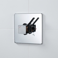 Ensemble de robinetterie de douche à effet pluie en laiton de luxe avec mitigeur dissimulé à 2 voies