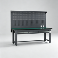 Banc d'inspection en acier laminé à froid, plateau personnalisable OEM, capacité de charge jusqu'à 1000 kg, pour atelier de contrôle qualité