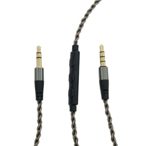 Cable de audio macho a macho de 3,5 mm, blindado trenzado de 1,2 m con micrófono y control para dispositivos de audio para automóvil - Product Image 5
