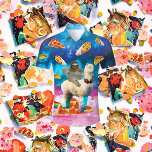 Chemise Aloha Hawaïenne Personnalisée Imprimée en 3D pour Hommes, Streetwear Amusant à Motifs Animaux, Manches Courtes Tricotées, 100% Polyester Respirant, Idéale pour l'Été - Product Image 2