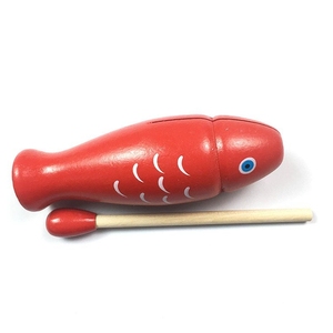Raspador de Guiro de Madera Maciza al por Mayor, Percusión Tradicional China, Bloque de Madera con Forma de Pez para Clases de Música Escolares - Product Image 2