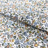 Tissu popeline en coton biologique à imprimé floral tissé pour chemise