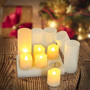 Flameless Candles with Rechargeable Base <strong>Led</strong> Candle Flickering <strong>Tea</strong> <strong>Lights</strong> with Timer - Product Image 2