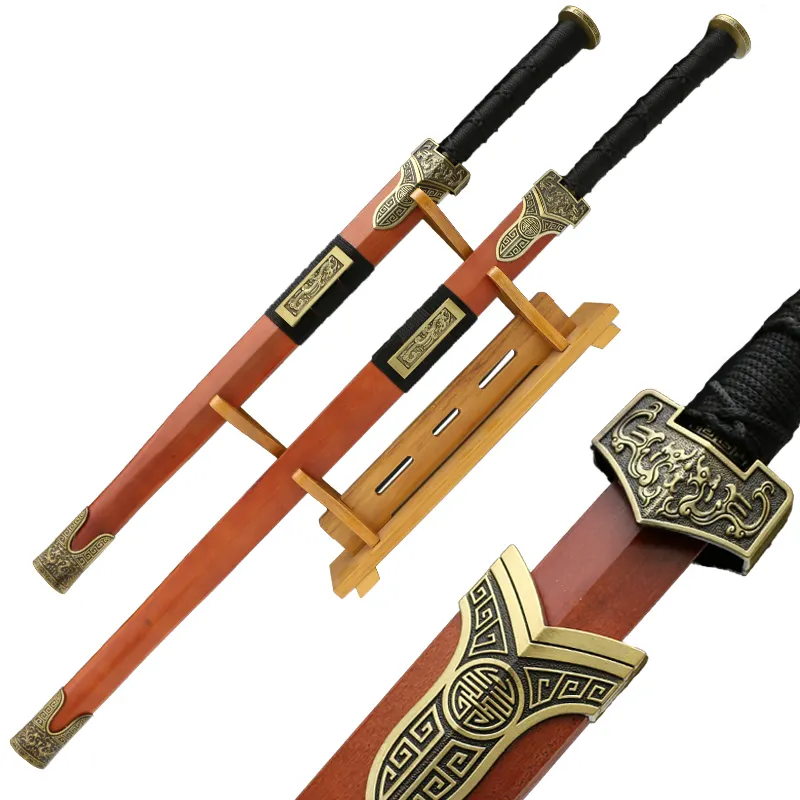 hot selling wooden toy outdoor swords medieval wooden sword Strong and durable bamboo sword Handmade