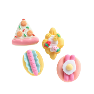 Jouet alimentaire de simulation en résine, accessoires de bijoux, colle DIY, pinces à cheveux faites main, matériaux artisanaux, pain, <span class=keywords><strong>jambon</strong></span>, pizza - Product Image 5