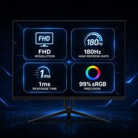Moniteur de jeu plat IPS 27 pouces FHD 1 ms 60/75/100/144 Hz 99 % sRGB pour une luminosité de 300 cd/m² Écran d'ordinateur de bureau
