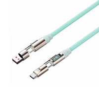 Cable de Carga Rápida 4 en 1 con Pantalla Digital, Carcasa de Zinc Personalizada, USB Tipo C, 100W 27W, para Computadora, Nailon, Fábrica de Guangdong, OEM