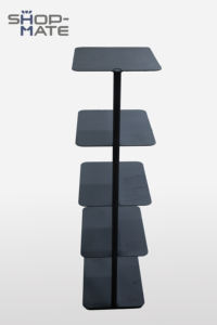 أحذية مخصصة الأكثر مبيعًا رف عرض من الفولاذ المقاوم للصدأ مطلي بالطاقة أسود غير لامع لمتاجر العلامات التجارية - Product Image 3