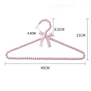 Cintres en <span class=keywords><strong>Plastique</strong></span> <span class=keywords><strong>Rose</strong></span> Perles pour Femmes - Product Image 2