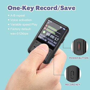 Máy Ghi Âm Cầm Tay Cỡ Nhỏ, Hỗ Trợ Lên Đến 64GB Thẻ TF, Máy Nghe Nhạc Thể Thao MP3 <span class=keywords><strong>MP4</strong></span> Kỹ Thuật Số Với Kẹp Lưng X16 - Product Image 3